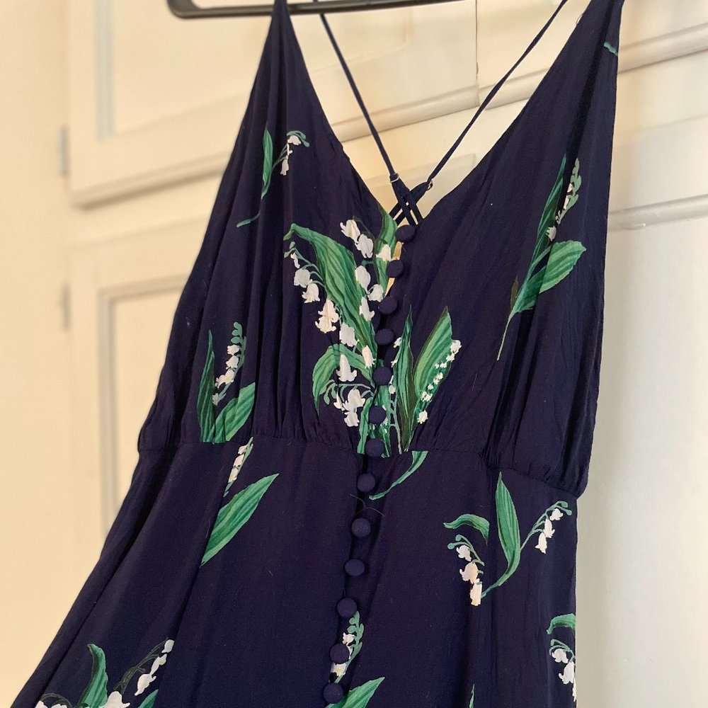 Urban Outfitters Floral-print Halter Midi Dress